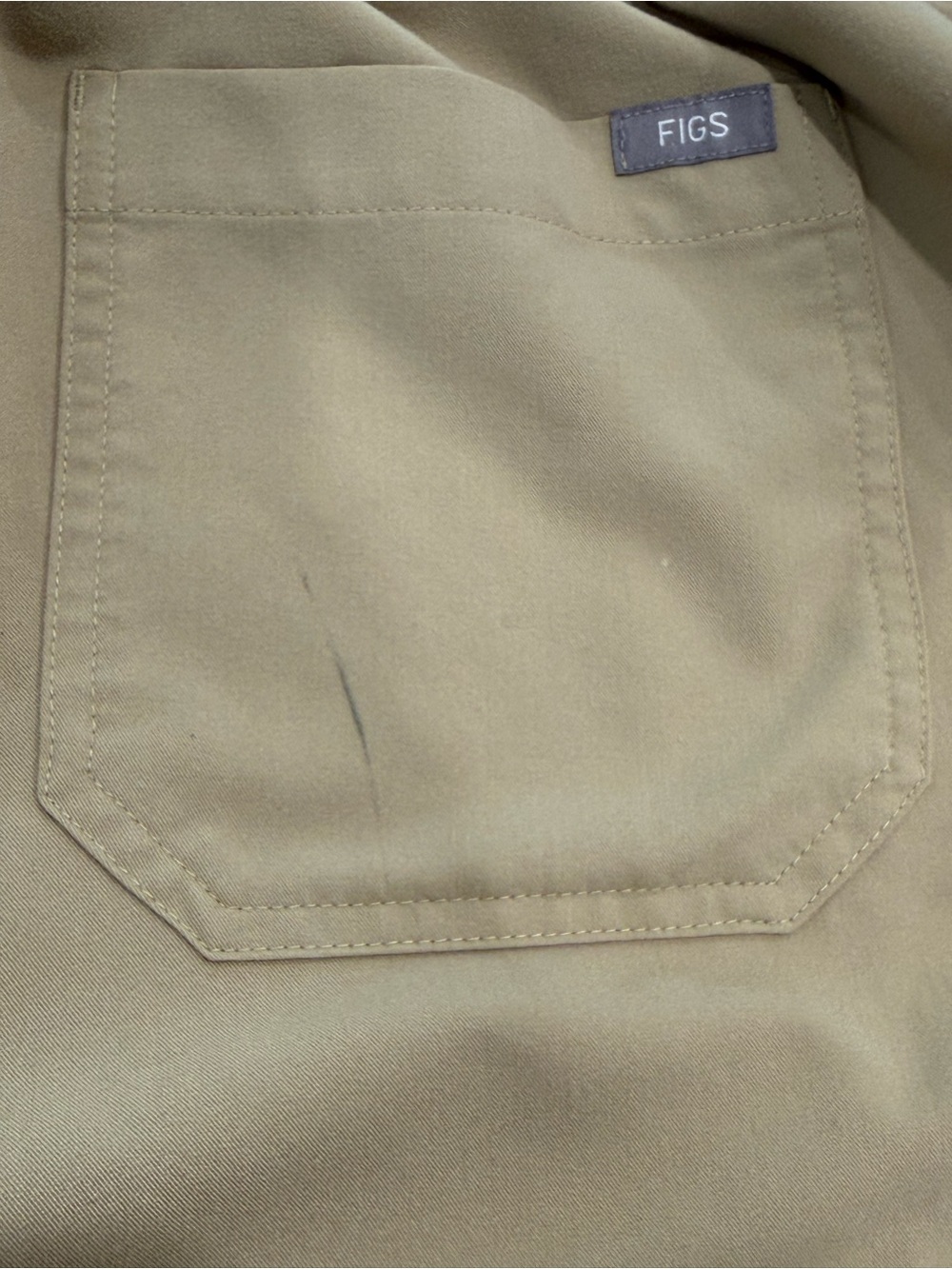 FIGS Women's Tan Khaki Straight-Leg Scrub Cargo Pants Size Large Petite - Picture 5 of 9